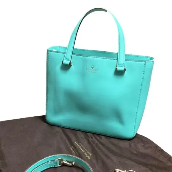 Kate Spade Aqua Blue Tote Bag - Picture 4 of 16